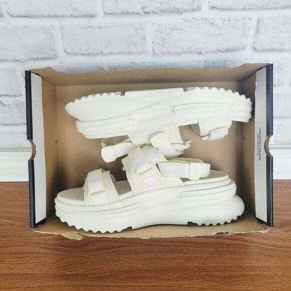 Converse Run Star Utility Sandal 7 CX Women Chunky Sandals Beige Leather A06481C - Picture 14 of 15